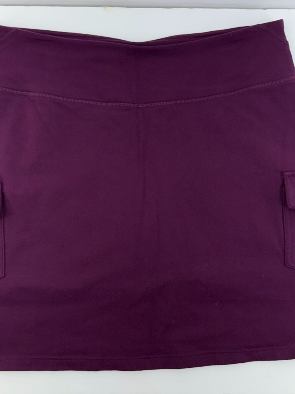 Athleta Skort Women’s Purple Cargo Hiking Travel Built-In Shorts Sz M